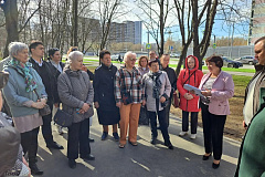 Обход территории района Орехово-Борисово Южное с главой управы и жителями